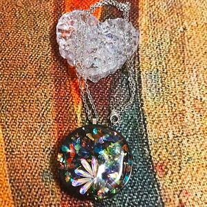 Handcrafted holographic pendant